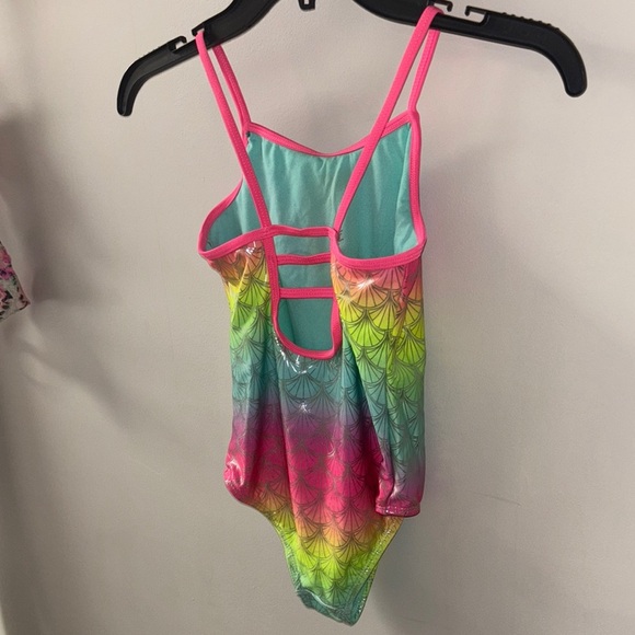 Wonder Nation Pink and Red One Piece Swimsuit - Picture 2 of 5